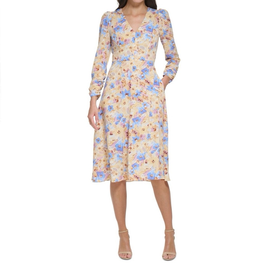 VINCE CAMUTO Cut Out Back Midi Dress